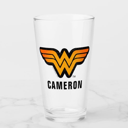 Wonder Woman | Seasoneel geïnspireerde Logo Glas (Voorkant)