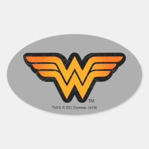 Wonder Woman   Seasoneel geïnspireerde Logo Ovale Sticker