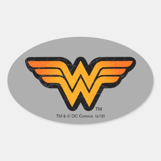 Wonder Woman | Seasoneel geïnspireerde Logo Ovale Sticker (Voorkant)