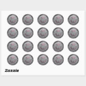 Wonder Woman Shield Pattern Ronde Sticker (Vel)