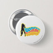 Wonder Woman Silhouette Ronde Button 5,7 Cm (Voorkant /achterkant)