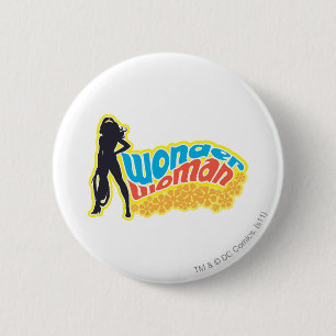 Wonder Woman Silhouette Ronde Button 5,7 Cm