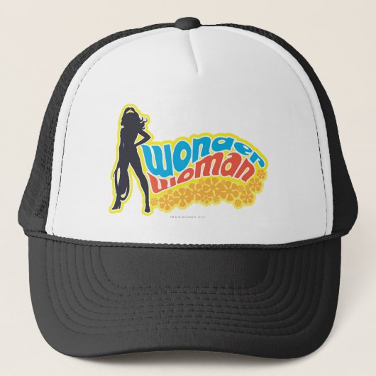 Wonder Woman Silhouette Trucker Pet (Voorkant)