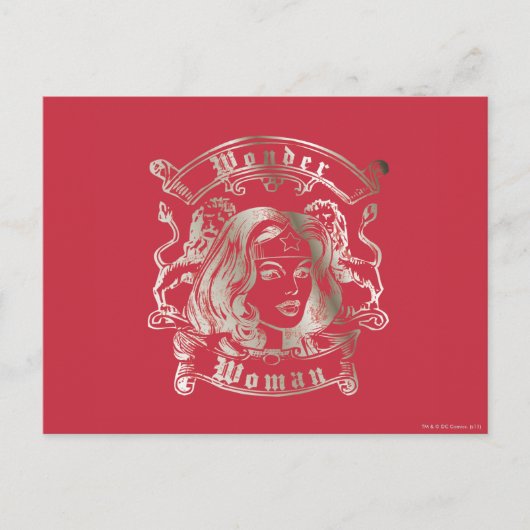 Wonder Woman Silver Briefkaart (Voorkant)
