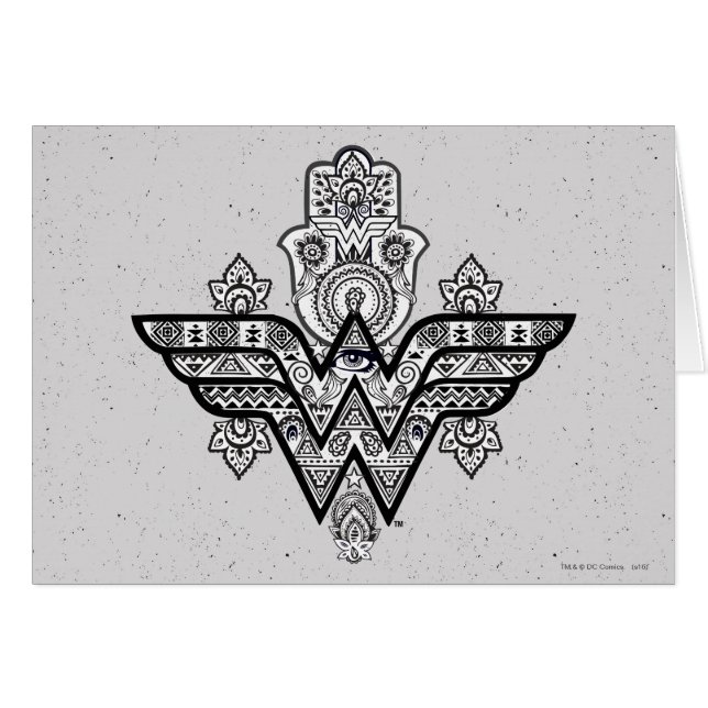 Wonder Woman Spiritueel Paisley Hamsa Logo (Voorkant Horizontaal)