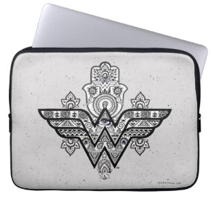 Wonder Woman Spiritueel Paisley Hamsa Logo Laptop Sleeve