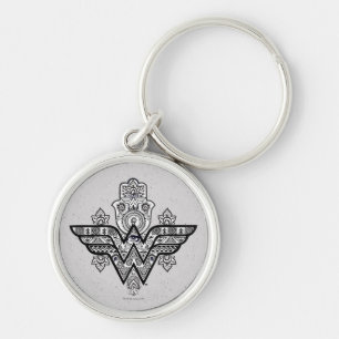 Wonder Woman Spiritueel Paisley Hamsa Logo Sleutelhanger