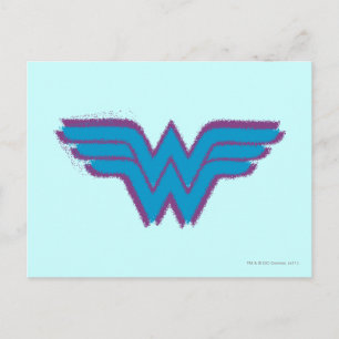 Wonder Woman Spray Paint Logo Briefkaart