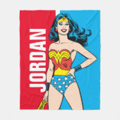 Wonder Woman Standing Fleece Deken (Voorkant)