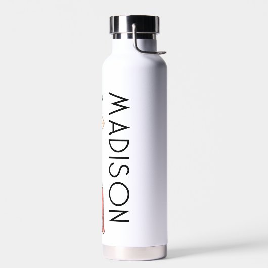 Wonder Woman Standing | Jouw namen toevoegen Waterfles (Links)