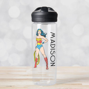Wonder Woman Standing Jouw namen toevoegen Waterfles