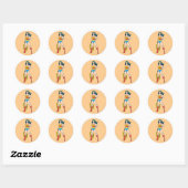 Wonder Woman Standing Ronde Sticker (Vel)