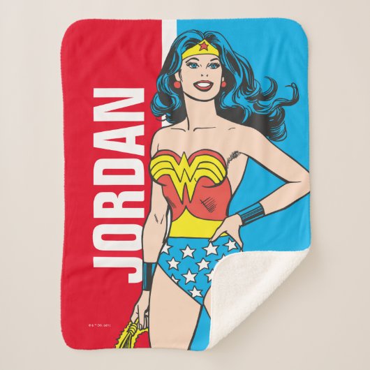 Wonder Woman Standing Sherpa Deken (Voorkant)