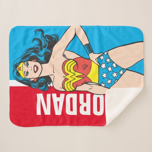Wonder Woman Standing Sherpa Deken (Voorkant (horizontaal))