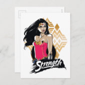 Wonder Woman Sterkte Briefkaart (Voorkant / Achterkant)