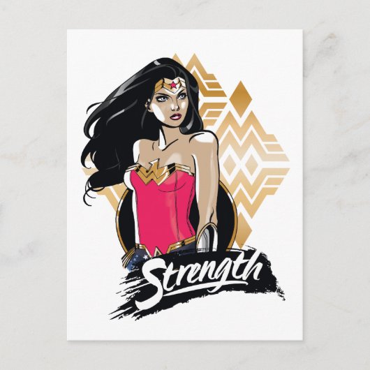 Wonder Woman Sterkte Briefkaart (Voorkant)