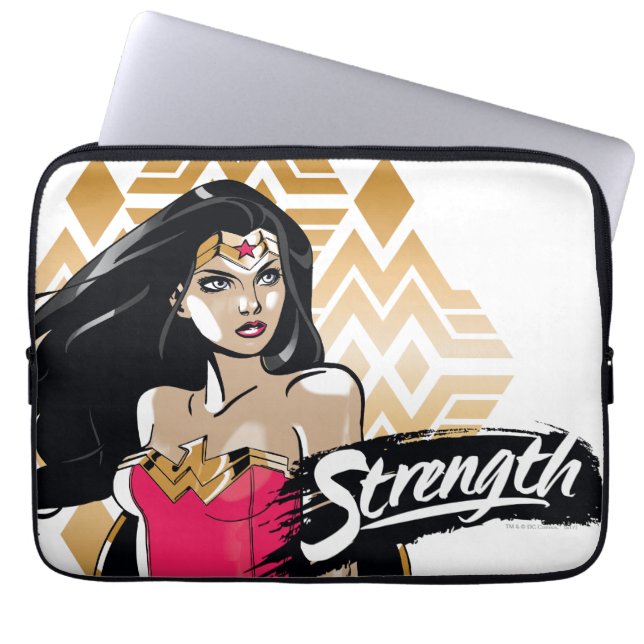 Wonder Woman Sterkte Laptop Sleeve (Voorkant)