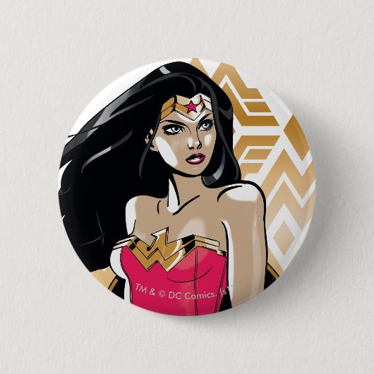 Wonder Woman Sterkte Ronde Button 5,7 Cm (Voorkant)