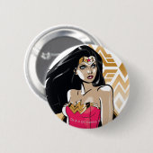 Wonder Woman Sterkte Ronde Button 5,7 Cm (Voorkant /achterkant)