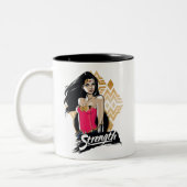 Wonder Woman Sterkte Tweekleurige Koffiemok (Links)