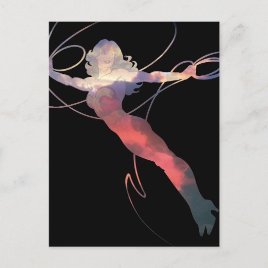 Wonder Woman Sunset Sky Silhouette Briefkaart (Voorkant)