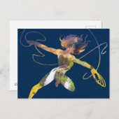 Wonder Woman Sunset Waterfall Silhouette Briefkaart (Voorkant / Achterkant)