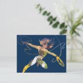 Wonder Woman Sunset Waterfall Silhouette Briefkaart (Staand voorkant)