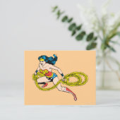 Wonder Woman Swingelt Lasso links Briefkaart (Staand voorkant)