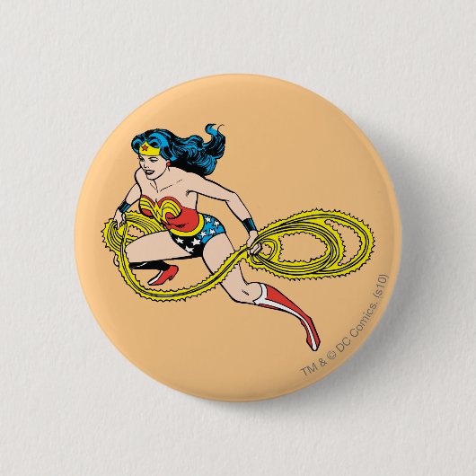 Wonder Woman Swingelt Lasso links Ronde Button 5,7 Cm (Voorkant)