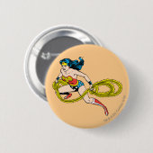 Wonder Woman Swingelt Lasso links Ronde Button 5,7 Cm (Voorkant /achterkant)