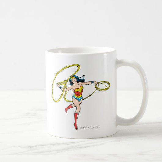 Wonder Woman Swinging Lasso Koffiemok (Rechts)