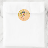 Wonder Woman Swinging Lasso Ronde Sticker (Tas)