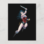 Wonder Woman Swinging Sword Briefkaart (Voorkant)