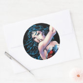 Wonder Woman Swinging Sword Ronde Sticker (Envelop)