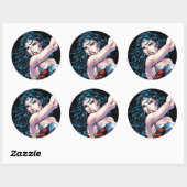 Wonder Woman Swinging Sword Ronde Sticker (Vel)