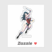 Wonder Woman Swinging Sword Sticker (Vel)