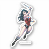 Wonder Woman Swinging Sword Sticker (Voorkant)
