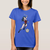 Wonder Woman Swinging Sword T-shirt (Voorkant)