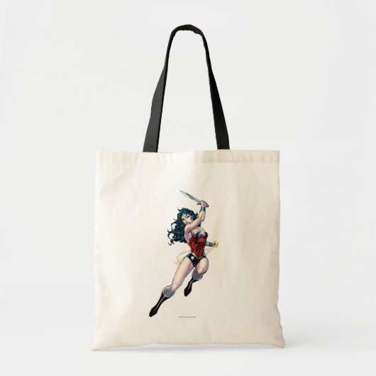 Wonder Woman Swinging Sword Tote Bag (Voorkant)