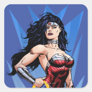 Wonder Woman & Sword Vierkante Sticker