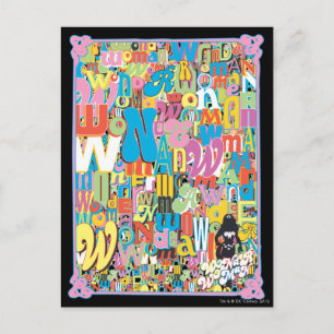 Wonder Woman Text Collage Briefkaart