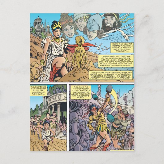 Wonder Woman Themyscira Briefkaart (Voorkant)