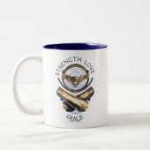 Wonder Woman Tiara, Lasso en Bracelets Tweekleurige Koffiemok (Links)