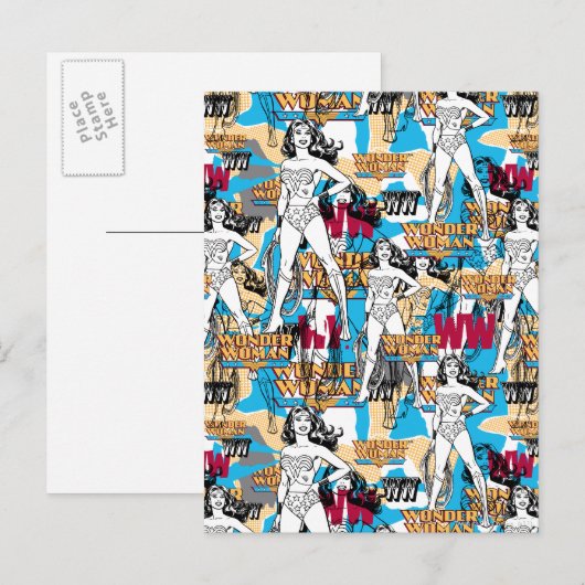 Wonder Woman Toss Pattern Briefkaart (Voorkant / Achterkant)