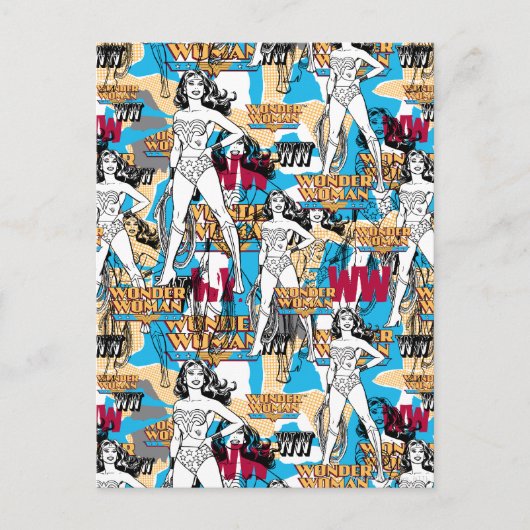 Wonder Woman Toss Pattern Briefkaart (Voorkant)