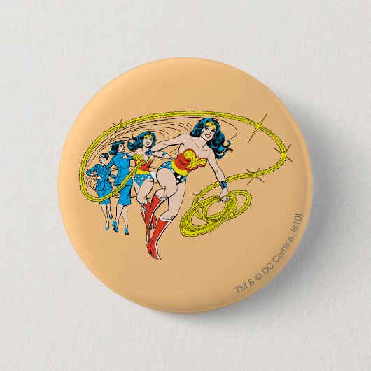 Wonder Woman Transform Ronde Button 5,7 Cm (Voorkant)