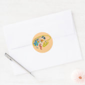 Wonder Woman Transform Ronde Sticker (Envelop)