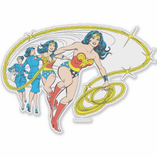 Wonder Woman Transform Sticker (Voorkant)