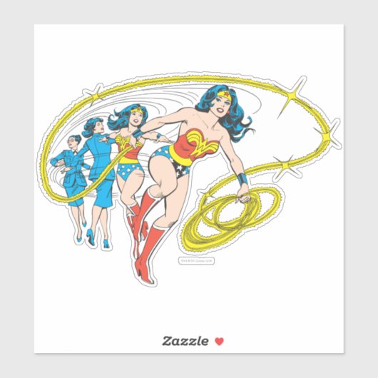 Wonder Woman Transform Sticker (Vel)