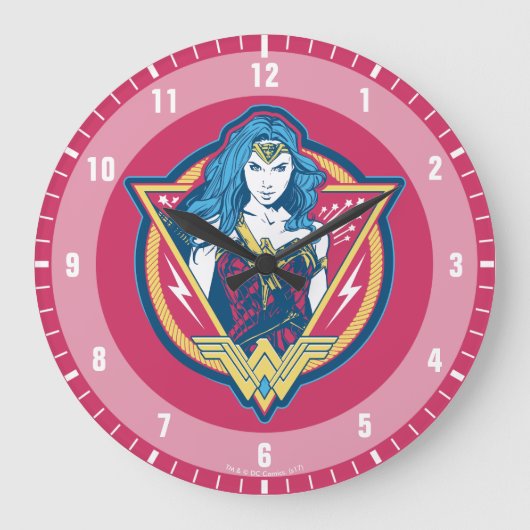 Wonder Woman Tri Color Graphic Grote Klok (Voorkant)